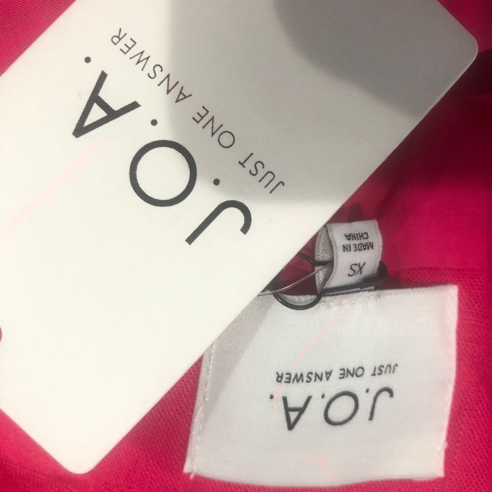 ✅ NWT J.O.A. Women's LINEN Fit‎ and Flare Sleeveless HOT PINK Dress SIZE X-SMALL - Picture 4 of 6